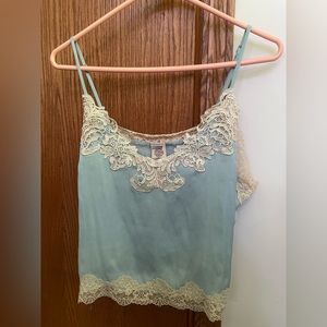 Blue lace cami